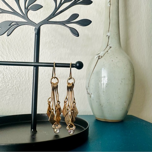 1.5” Mickey Gold-Tone Drop Pierced Disney Statement Earrings - Picture 8 of 8